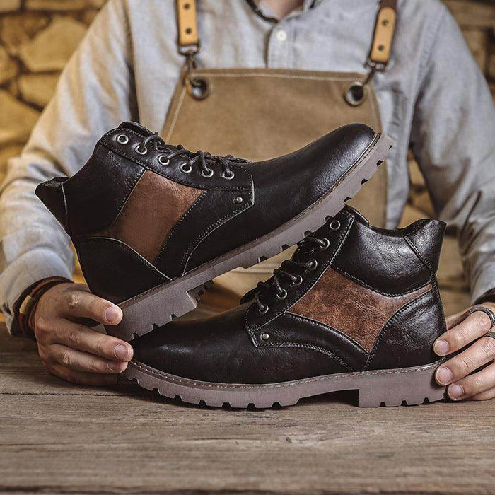 Retro British Style Leather Boots - Magellan Fashion Shop