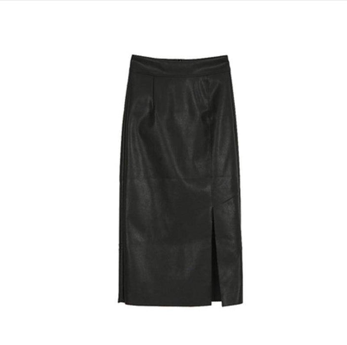 High Waist All-match Slit Mid-length Skirt - Magellan Fashion Shop