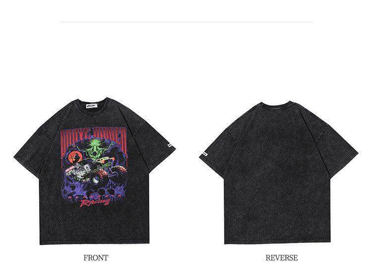 Heavy Industry Old Fat Rock Tie-dye Printing Couple T-shirt - Magellan Fashion Shop