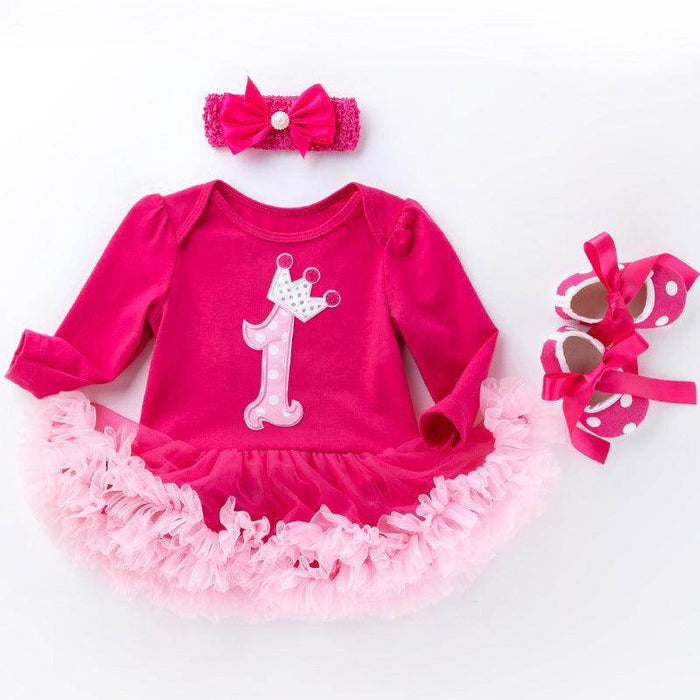 Three-piece suit of baby toddler shoes dress - Magellan Fashion Shop