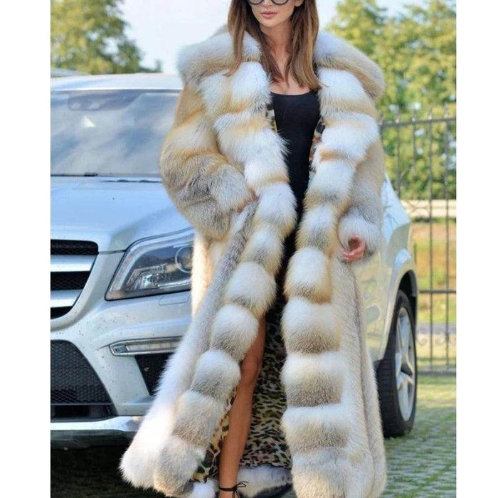 Mid-length Coat With Hooded European And American Faux Fur - Magellan Fashion Shop