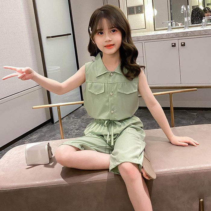 Two-piece Suit Girl Western Style Children Tooling Fashionable Princess - Magellan Fashion Shop