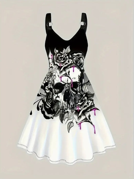 Asymmetrical Hem Short Sleeve V-neck Cross Elegant Dress