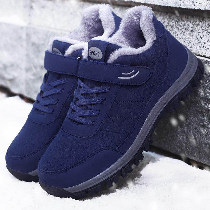 Shoes For The Old Women's Thickened Velvet Warm Cotton Shoes Leather Surface Walking Shoes Non-slip - Magellan Fashion Shop