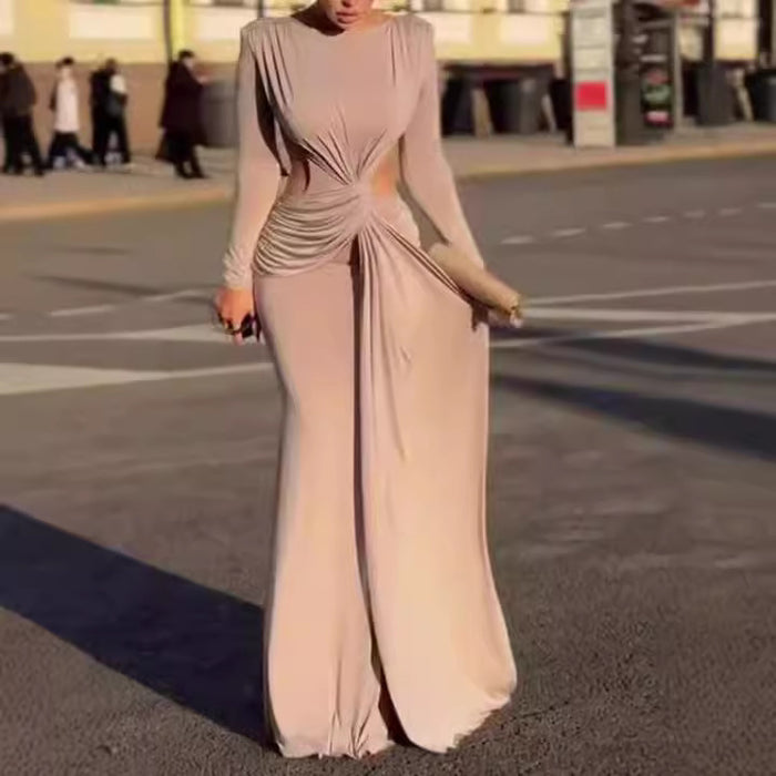 Women's Waist-baring Slim-fit Muses Long Dress - Magellan Fashion Shop