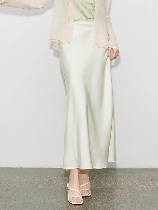 Satin Temperament Skirt - Magellan Fashion Shop