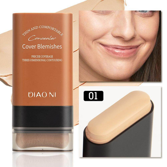 5 Colors With Brush 20g Moisturizing Light Transparent Concealing Foundation - Magellan Fashion Shop