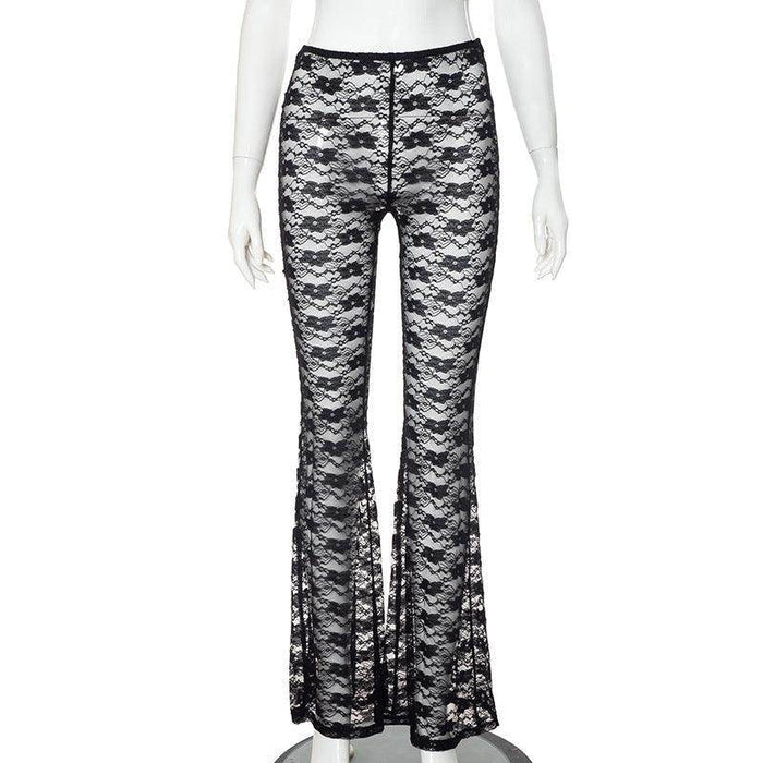 Lace Versatile High Elastic See-through Casual Trousers - Magellan Fashion Shop