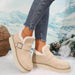 Winter Buckle Snow Boots Fashion Flat Thick-soled Cotton Shoes - Magellan Fashion Shop