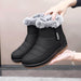Winter Snow Boot With Side Zipper Fashion Warm Plush Ankle Boots Women's Fleece Short Shoes - Magellan Fashion Shop