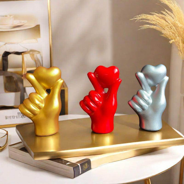 Decorative Resin Crafts Valentine's Day Love Gesture Ornaments Home Decor - Magellan Fashion Shop