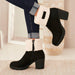 Women's Short Boots With Warm Woolen Mouth - Magellan Fashion Shop