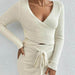 Women's Knitted Solid Color Top Sweater Dress Two-piece Set - Magellan Fashion Shop