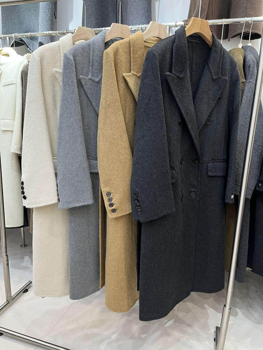 Double-breasted Shoulder Double-sided Wool Overcoat - Magellan Fashion Shop