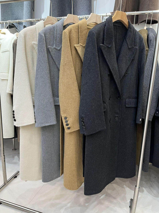 Double-breasted Shoulder Double-sided Wool Overcoat - Magellan Fashion Shop