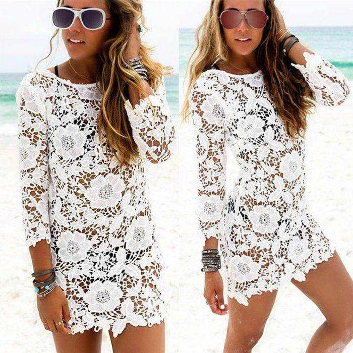 Sexy Water Soluble Lace Crochet Beachwear - Magellan Fashion Shop
