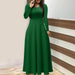 Female Temperament Cool Long Sleeve U Collar Dress - Magellan Fashion Shop
