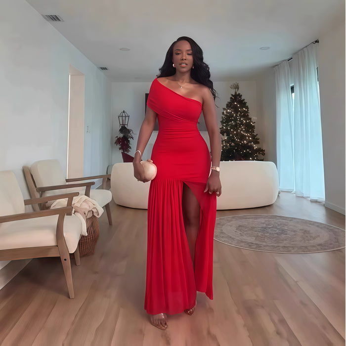 Women's Fashion  Slim Fit Split Long Dress