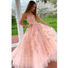 Camisole Ball Gown Long Tulle Lace Party Evening Gown - Magellan Fashion Shop
