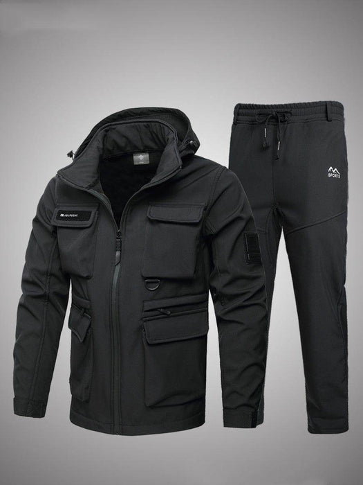 Fleece-lined Work Clothes Suit Men's Waterproof Labor Protection Clothing Warm - Magellan Fashion Shop