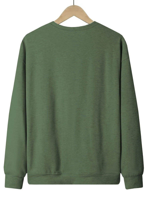Letter Print Casual Long Sleeve Crew Neck Pullover Sweatshirt - Magellan Fashion Shop