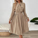 Bow Collar Lace-up Buckle Dress - Magellan Fashion Shop