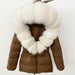 Short Women's Thickened Slim Fit Waist-tight Fur Down Jacket - Magellan Fashion Shop