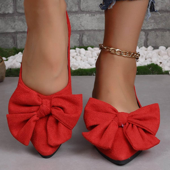 Big Bow Flat Shoes - Magellan Fashion Shop