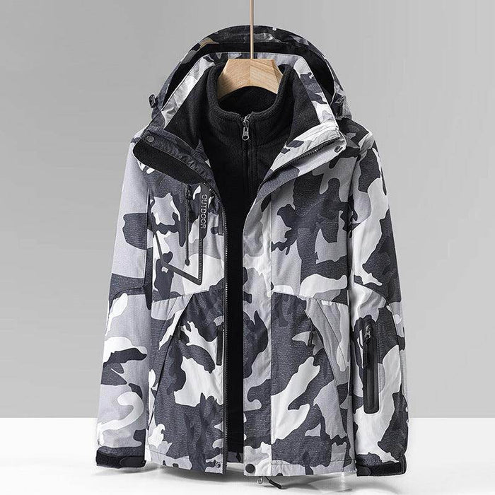 Three-in-one Outdoor Fleece Coat Thickened Mountaineering Clothing - Magellan Fashion Shop
