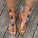 Flat Round Head Beach Holiday Sandals - Magellan Fashion Shop