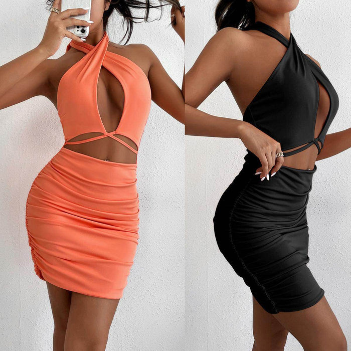 Summer Women's Sexy Cutout Backless Sheath Dress - Magellan Fashion Shop