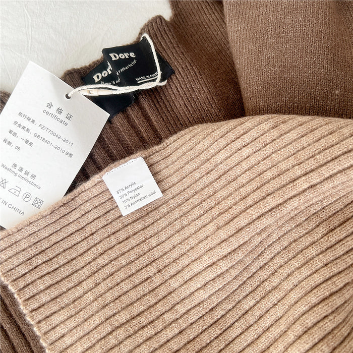 Shoulder Pad Knotted Shirt Women's Scarf