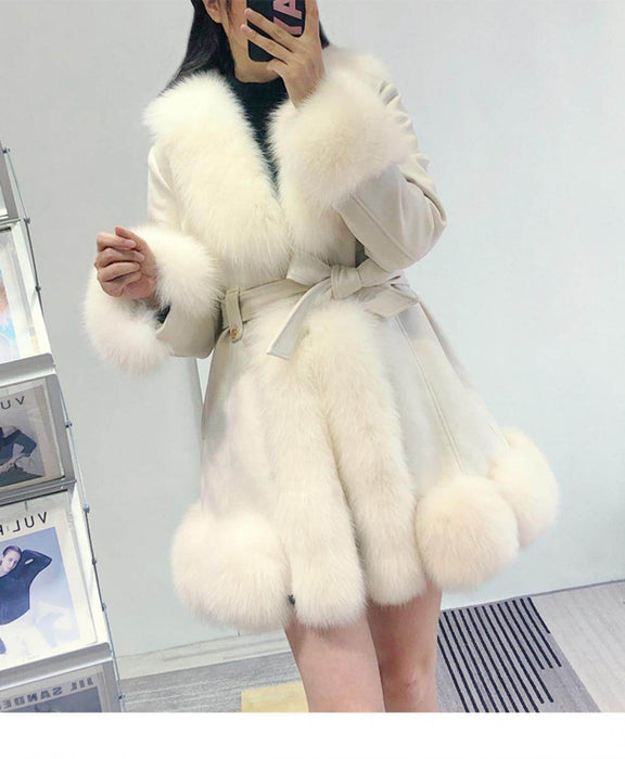 Leather Coat Suede Fur Integrated Mid-length - Magellan Fashion Shop