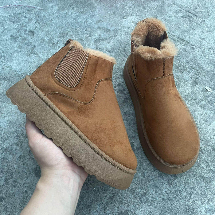 Winter Snow Boots Fashion Flat Thick-soled Cotton Shoes - Magellan Fashion Shop