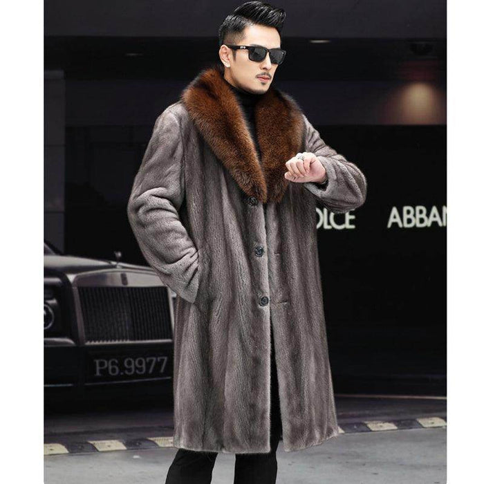 Thick Fur Long Coat Men Autumn Winter New Casual Warm - Magellan Fashion Shop