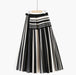 Simple Houndstooth Solid Color Stitching Contrast Color Pleated Skirt - Magellan Fashion Shop