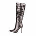 New Stiletto Gold And Silver Boots - Magellan Fashion Shop