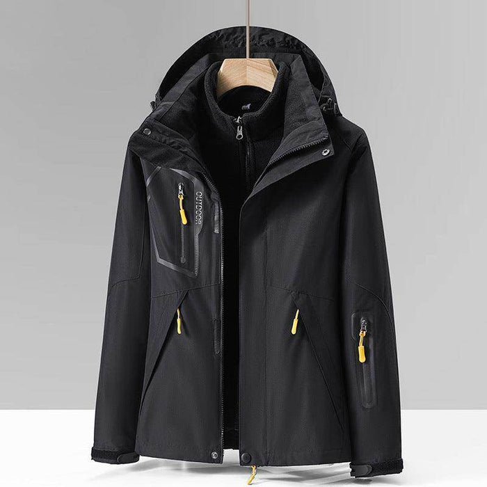 Three-in-one Outdoor Fleece Coat Thickened Mountaineering Clothing - Magellan Fashion Shop