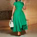 Fashion Temperament High Waist Banquet Large Swing Elegant Evening Party Africa Dress - Magellan Fashion Shop