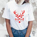 Rock Santa Claus Print Spoof European And American T-shirt - Magellan Fashion Shop