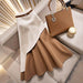 Women's Winter Brown Contrast Skirt - Magellan Fashion Shop
