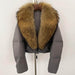Fox Fur Collar Thick Short Down Jacket Coat - Magellan Fashion Shop