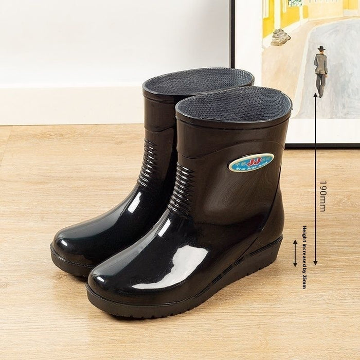 Women's Casual Rain Boots Middle Tube Non-slip