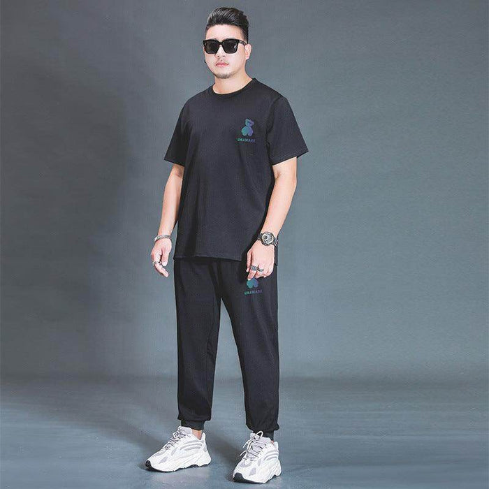 Oversized T-shirt And Trousers Two-piece Fat Casual Sports Suit - Magellan Fashion Shop