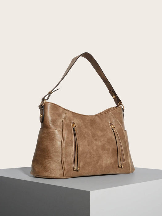 Retro Double Zipper Tassel Women's Portable Shoulder Bag - Magellan Fashion Shop