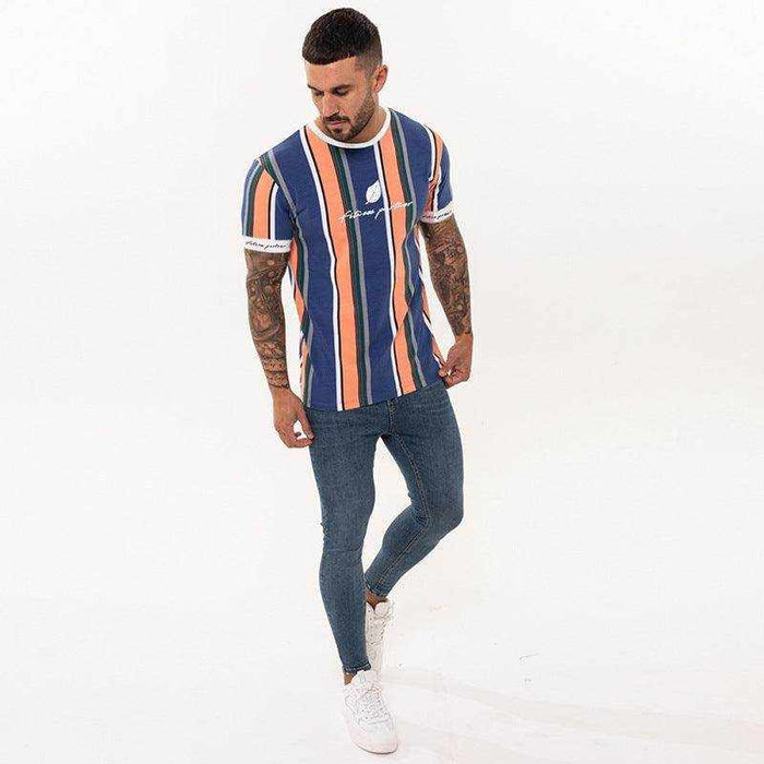 Black casual fitness t-shirt for men made of spandex in multiple sizes