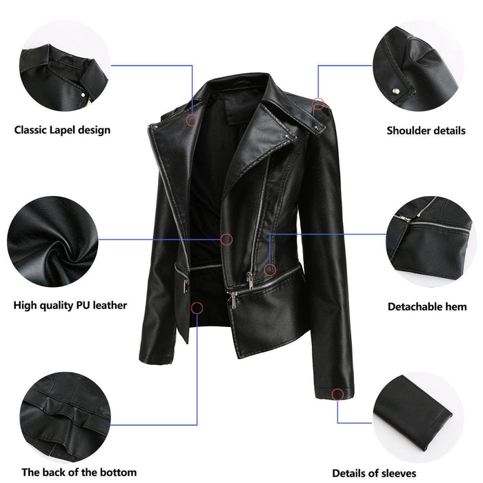 Motorcycle Leather Jacket - Magellan Fashion Shop
