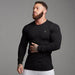 Doctor Muscle Spring Fitness Long Sleeve Men''s Sports Bottom Shirt Training Tight Clothes Brothers Stretch Running Top Tide - Magellan Fashion Shop