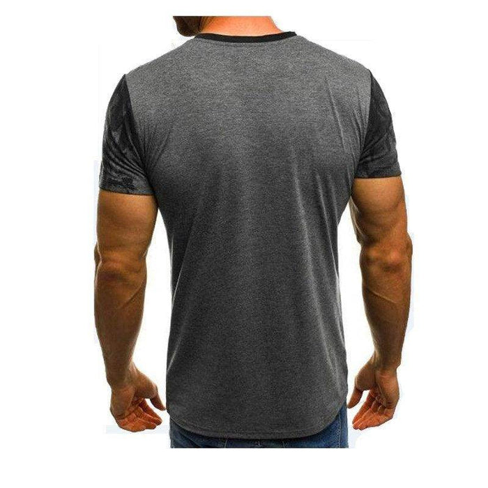 E-BAIHUI Men Fitness Compression T-Shirt Casual Cotton Black And Red Gradient High Quality Slim Shirt Men Fashion Tee Tops CG002 - Magellan Fashion Shop