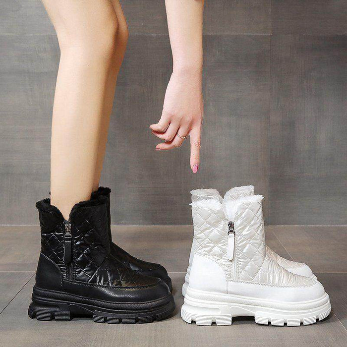 Women's Waterproof New Plus Velvet Warm Martin Short Boots - Magellan Fashion Shop